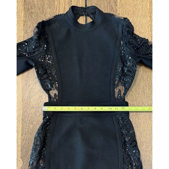 House Of CB London Gizi Mini Bodycon Dress Women’s Size M Black Lace Open Back - Picture 8 of 13